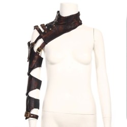 mens pu steampunk arm warmers