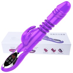 lcd heating silicone rabbit vibrator