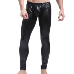 men sexy evening show slim leather pants